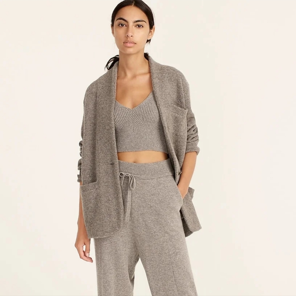 NWOT J Crew Cocoon Sweater Blazer Gray Medium